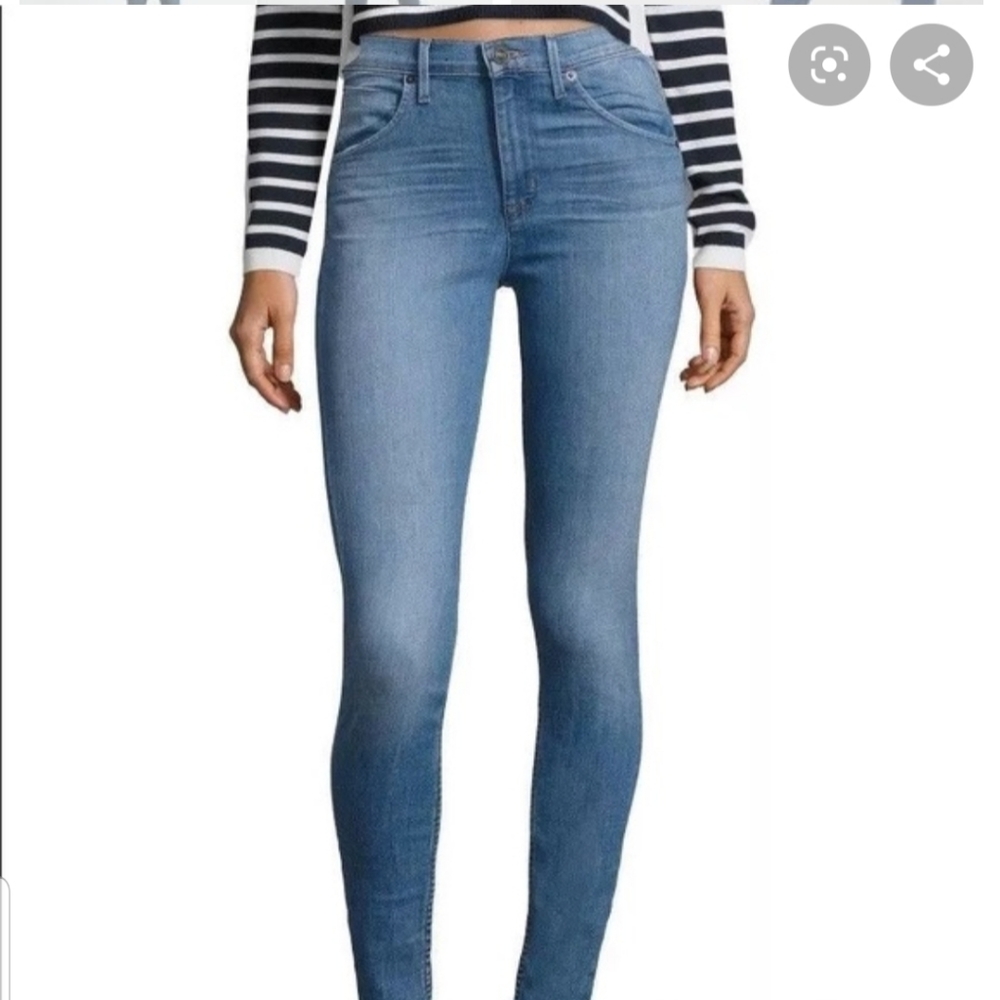 Hudson Lynn high-waist flap pocket super skinny